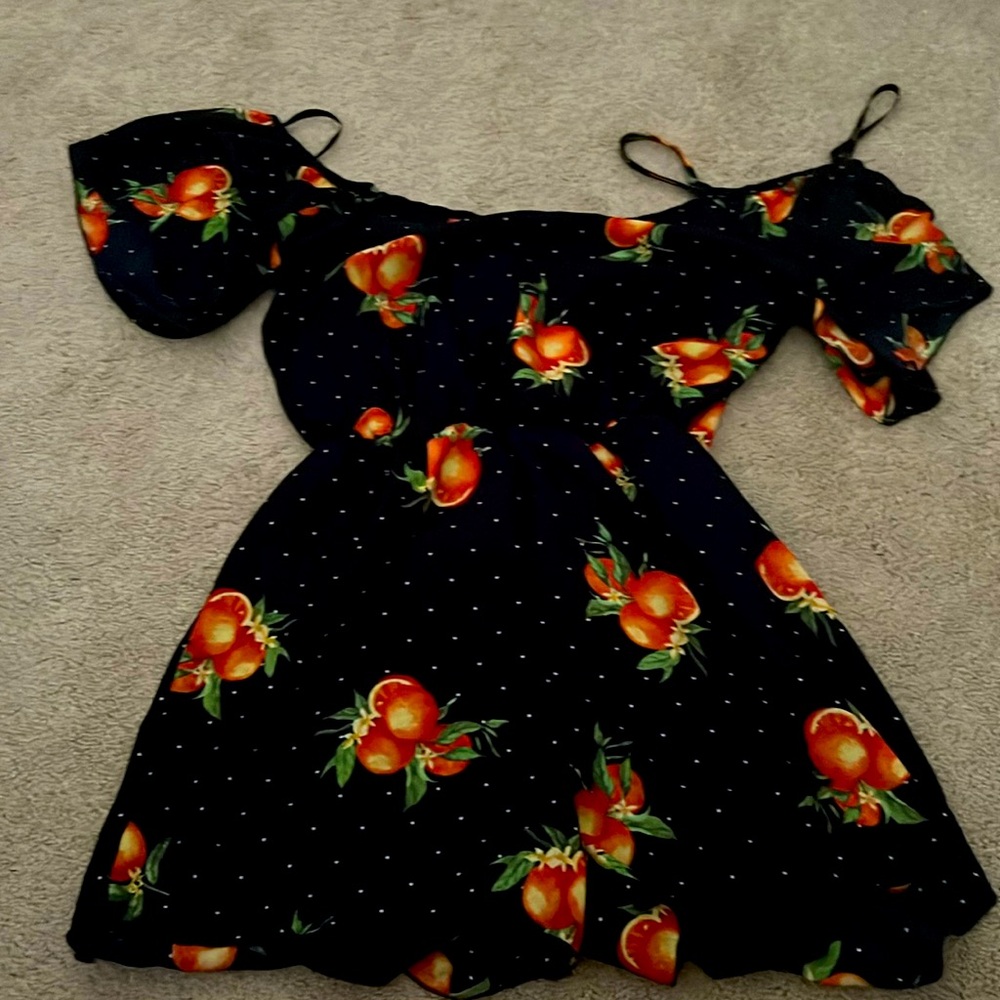 Blue and orange romper